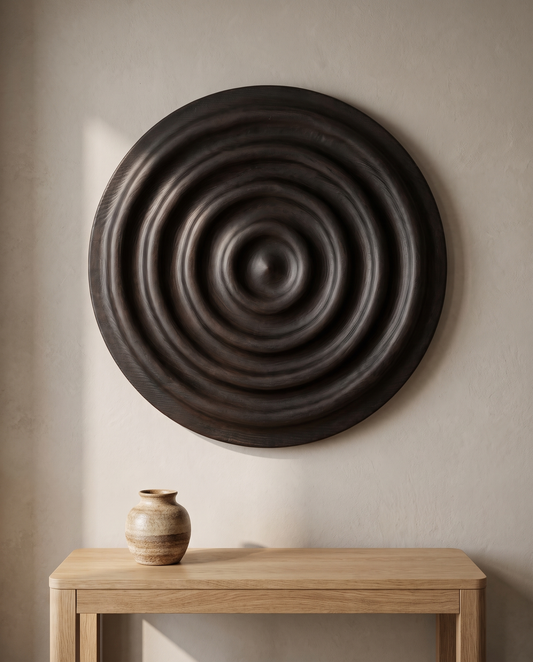 Round Wave Panel, Drop — styled interior view