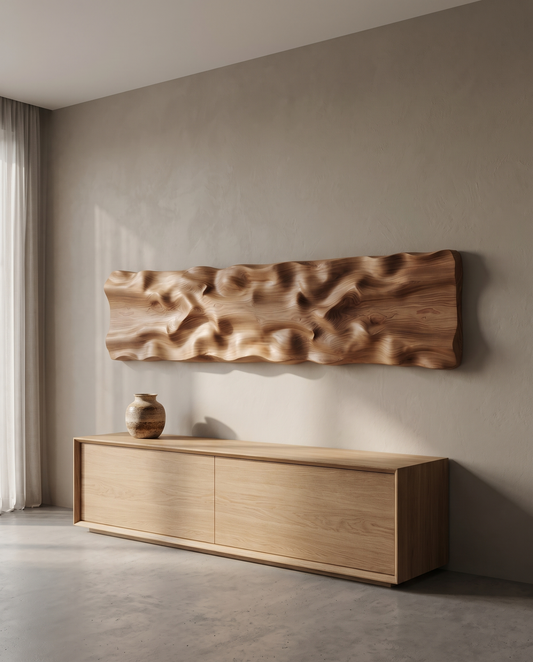 Wave Panel, 200cm — styled interior view