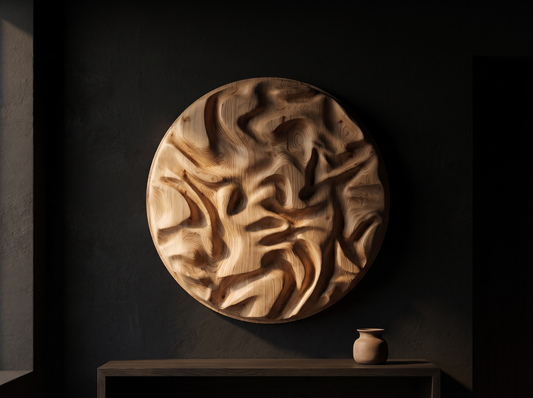 Round Wave Panel, Ripples — styled interior view