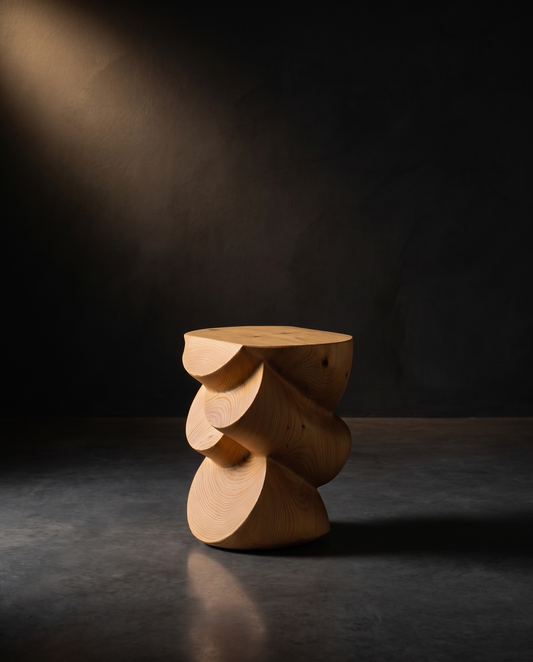 Spruce End Table — styled interior view
