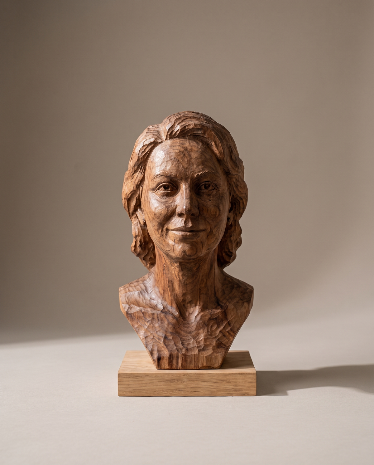 Custom Wood Bust — styled interior view