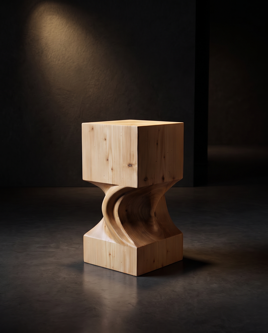 Spruce Block Side Table — styled interior view