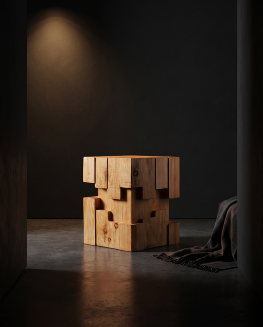Cedar Stool — styled interior view