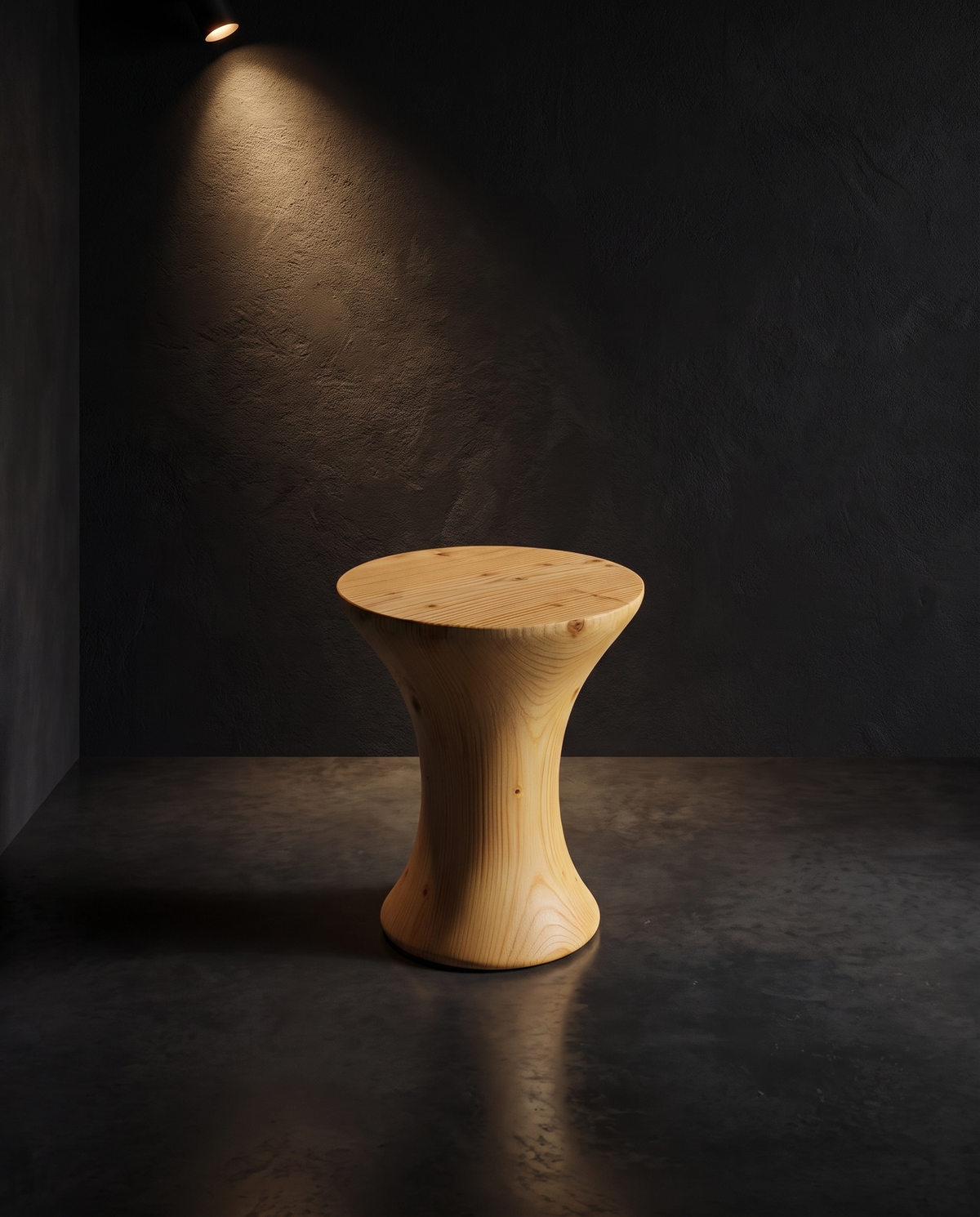 Hourglass Side Table — styled interior view