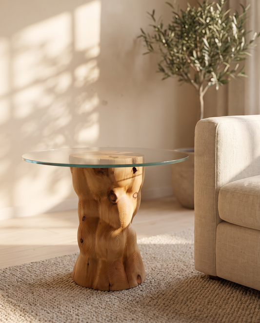 Bubble End Table — styled interior view