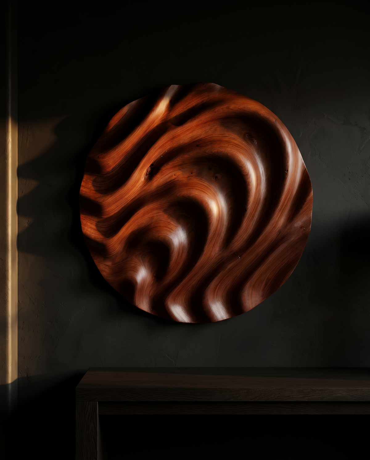Round Wave Panel, Swell — styled interior view