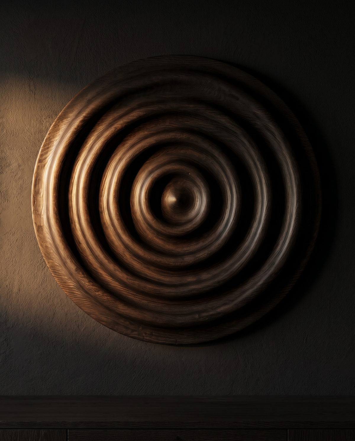 Round Wave Panel, Drop — styled interior view