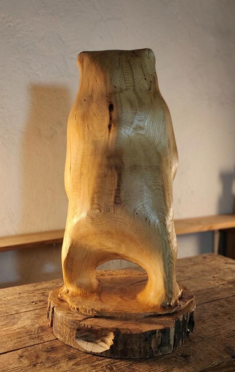 Cedar Bear Cub Sculpture