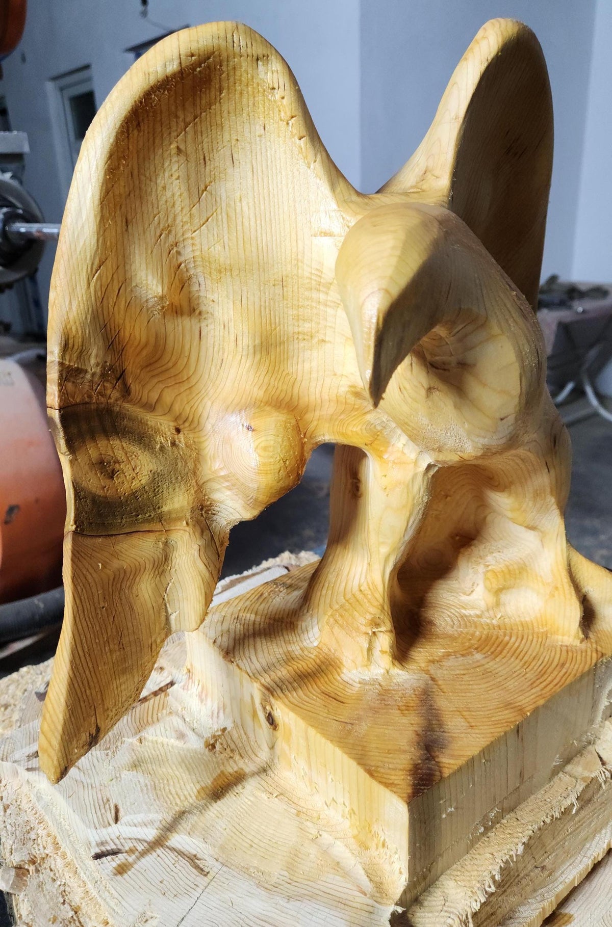 Cedar Eagle Sculpture