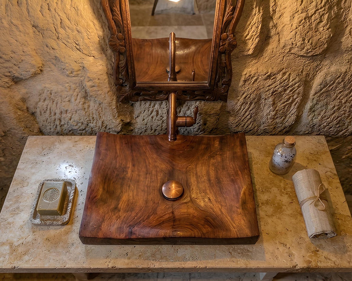 Plane Wood Vessel Sink