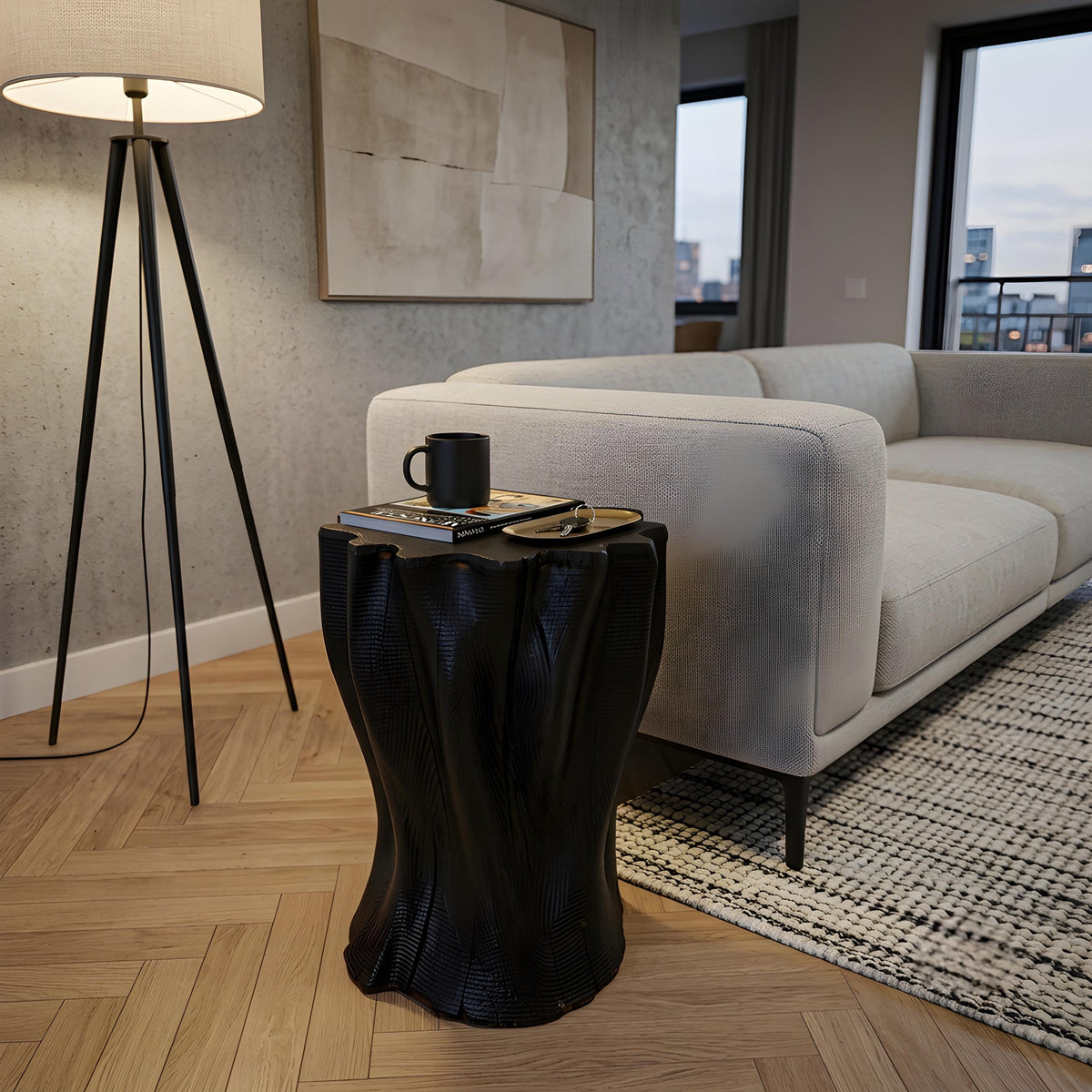 Yakisugi Side Table